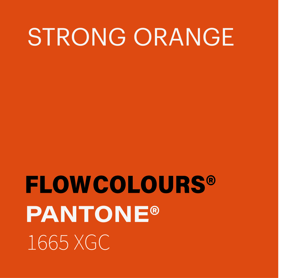 STRONG ORANGE CORAL ORANGE FLOW COLOURS COULOUR SWATCH 30 ML TATTOO INK