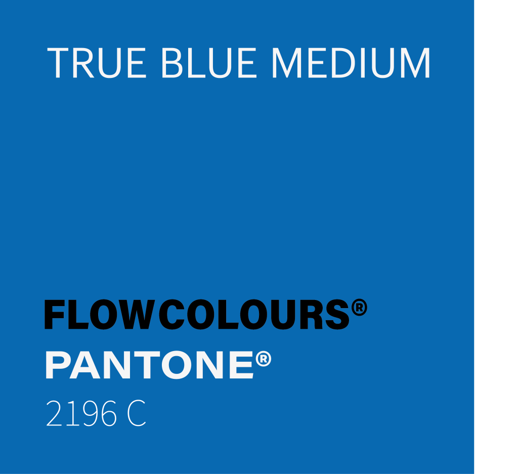 TRUE BLUE MEDIUM CORAL ORANGE FLOW COLOURS COULOUR SWATCH 30 ML TATTOO INK