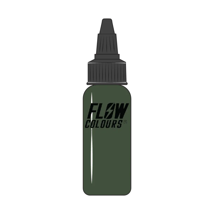 Black-Olive Flow Colours Tattoo Ink – 30 ml