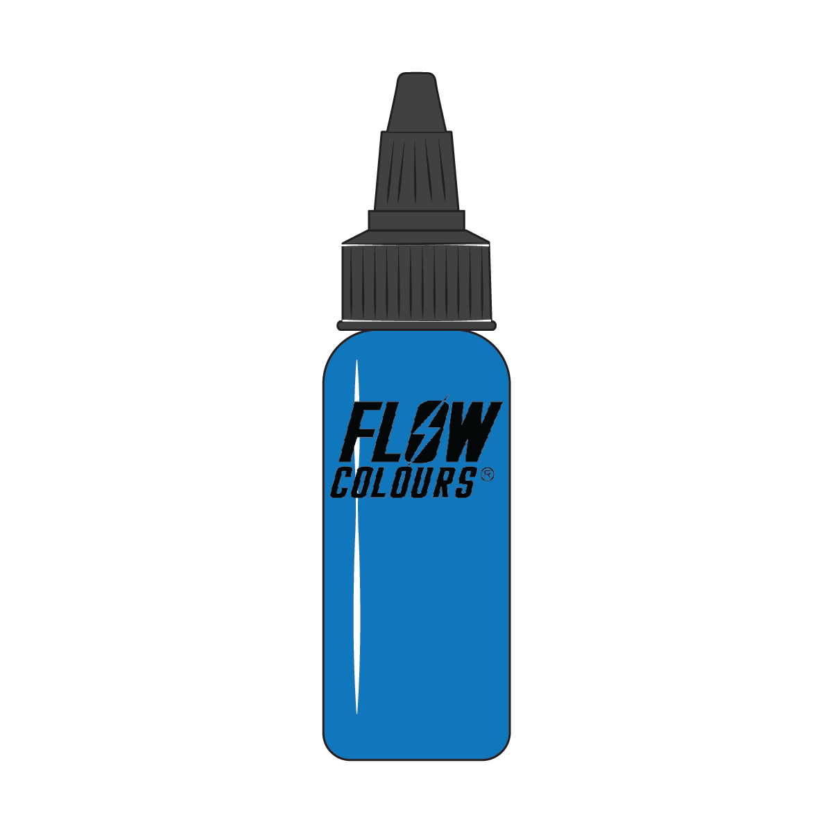 Electric Blue Flow Colours Tattoo Ink – 30 ml | Tiger Tattoo Supplies Torquay Devon Electric Blue flowcolours tattoo ink icon