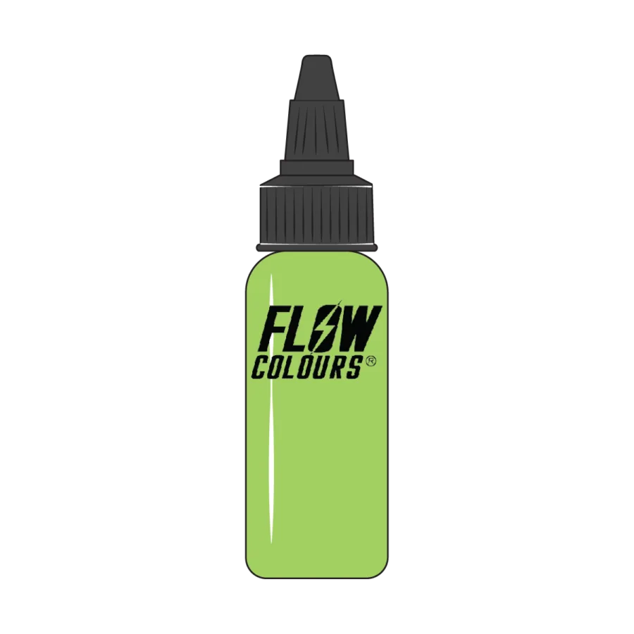 Lime green Flow Colours Tattoo Ink – 30 ml