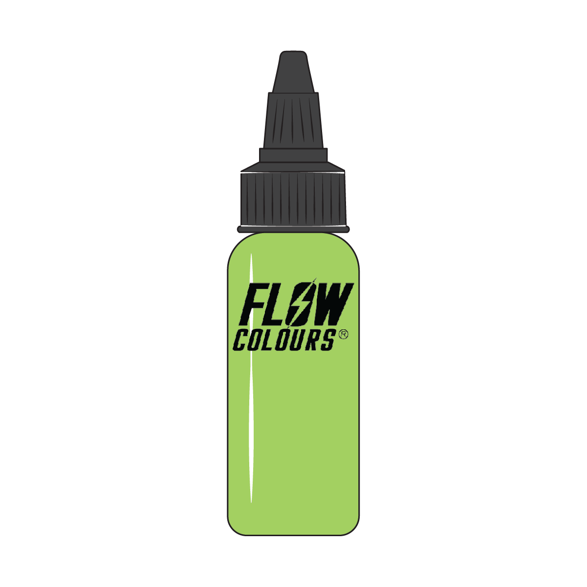 Lime green Flow Colours Tattoo Ink – 30 ml | Tiger Tattoo Supplies Torquay Devon Lime green Flow Colours Tattoo Ink – 30 ml