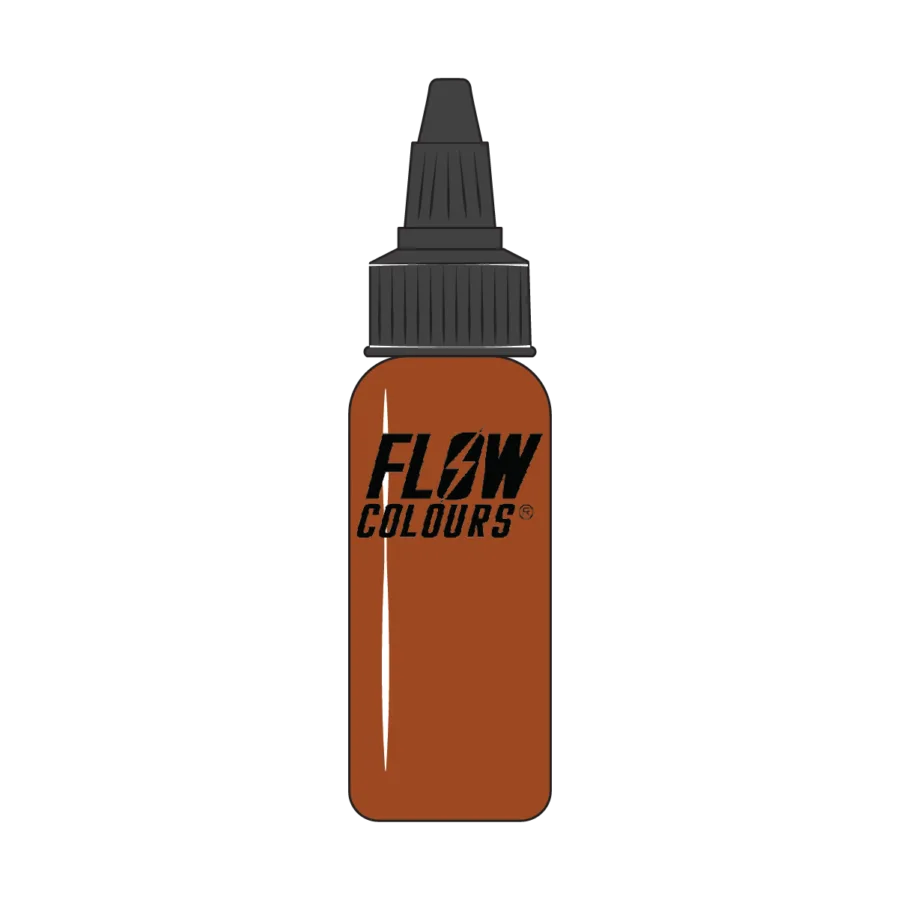 Oxidebraun flow colours tiger tattoo supplies bottle icon