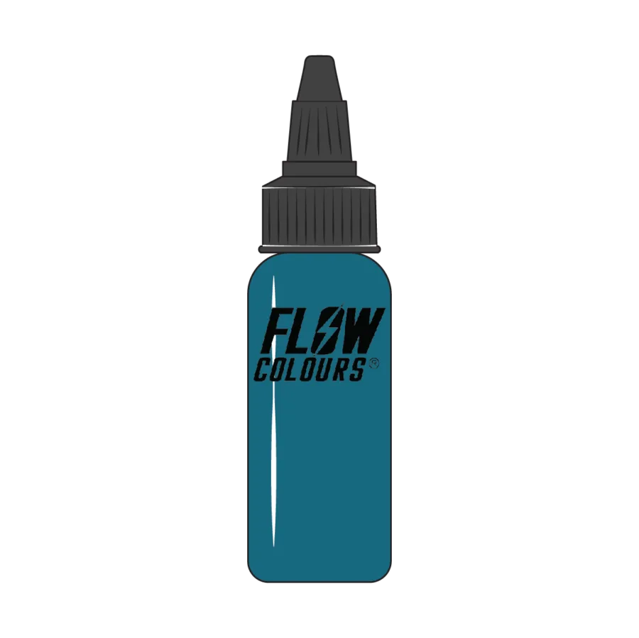 RICHER TEAL FLOW COLOURS TATTOO INK TIGER TATTOO SUPPLIES BOTTLE ICON
