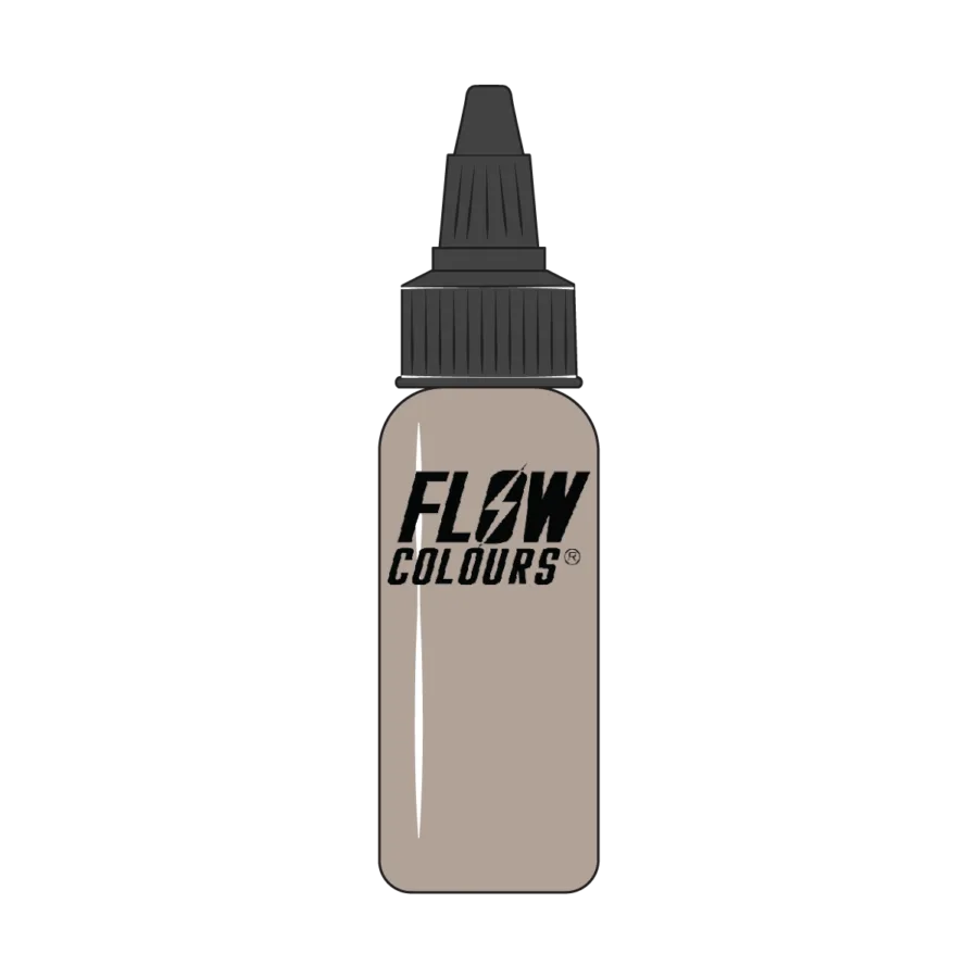 FLOW COLOURS OPAQUE WHITE 100ml | Tiger Tattoo Supplies Torquay Devon Taupe Flow Colours Tattoo ink