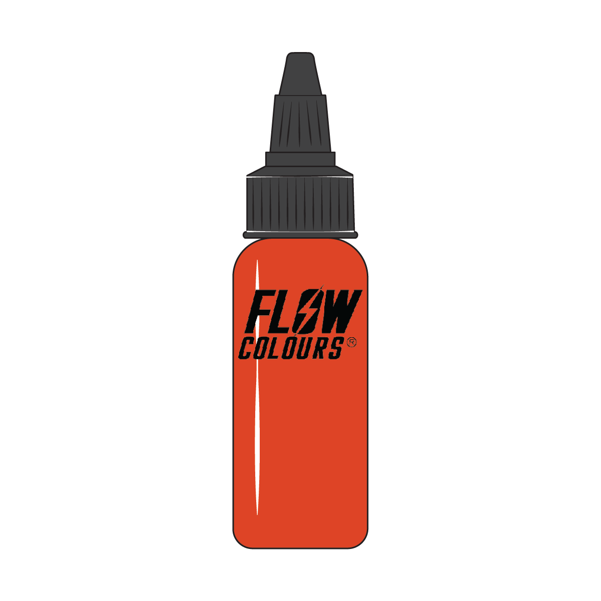 coral orange Flow Colours Tattoo Ink – 30 ml | Tiger Tattoo Supplies Torquay Devon coral orange Flow Colours Tattoo Ink – 30 ml bottle icon